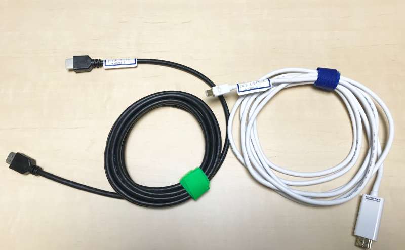 HDMIケーブル及びMini DisplayPort-HDMI変換ケーブル