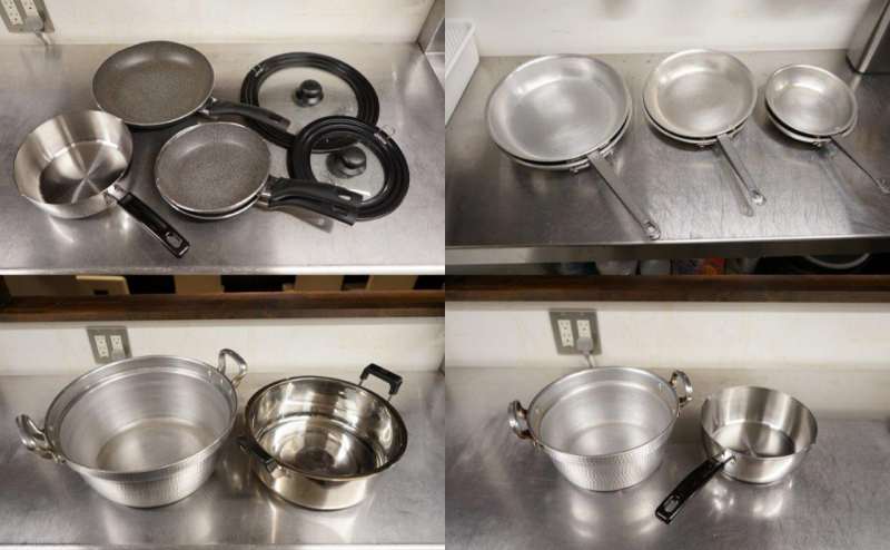 プライパン、鍋などの調理器具