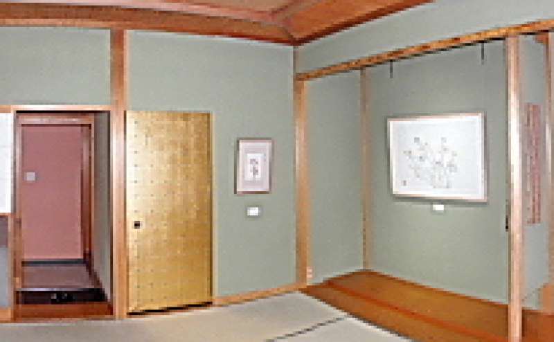 和室　和の作品展示は京壁が似合います