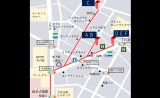 地下鉄名古屋駅、JR名古屋駅からのアクセス図です。桜通口から徒歩5分の駅近会議室です